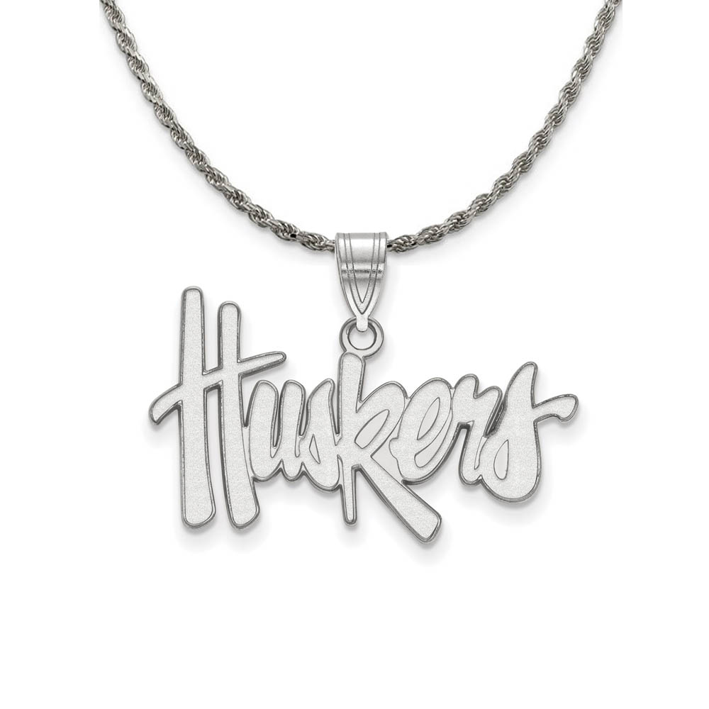Sterling Silver U. of Nebraska Lg 'Huskers' Necklace