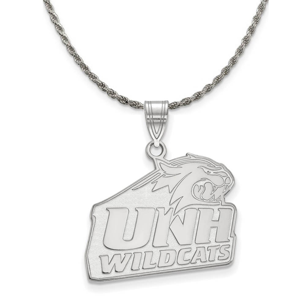 Sterling Silver U. of New Hampshire Wildcats Necklace