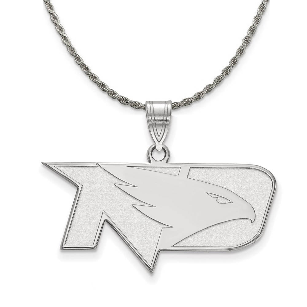 Sterling Silver North Dakota Square Logo Necklace