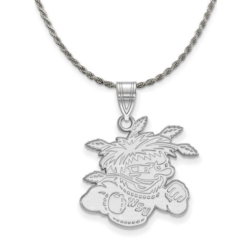 Sterling Silver Wichita State Shockers Logo Necklace