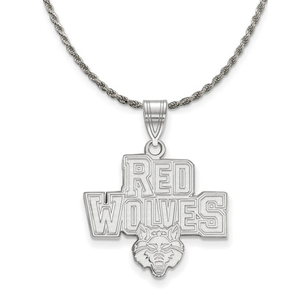 Sterling Silver Arkansas State Pendant Necklace