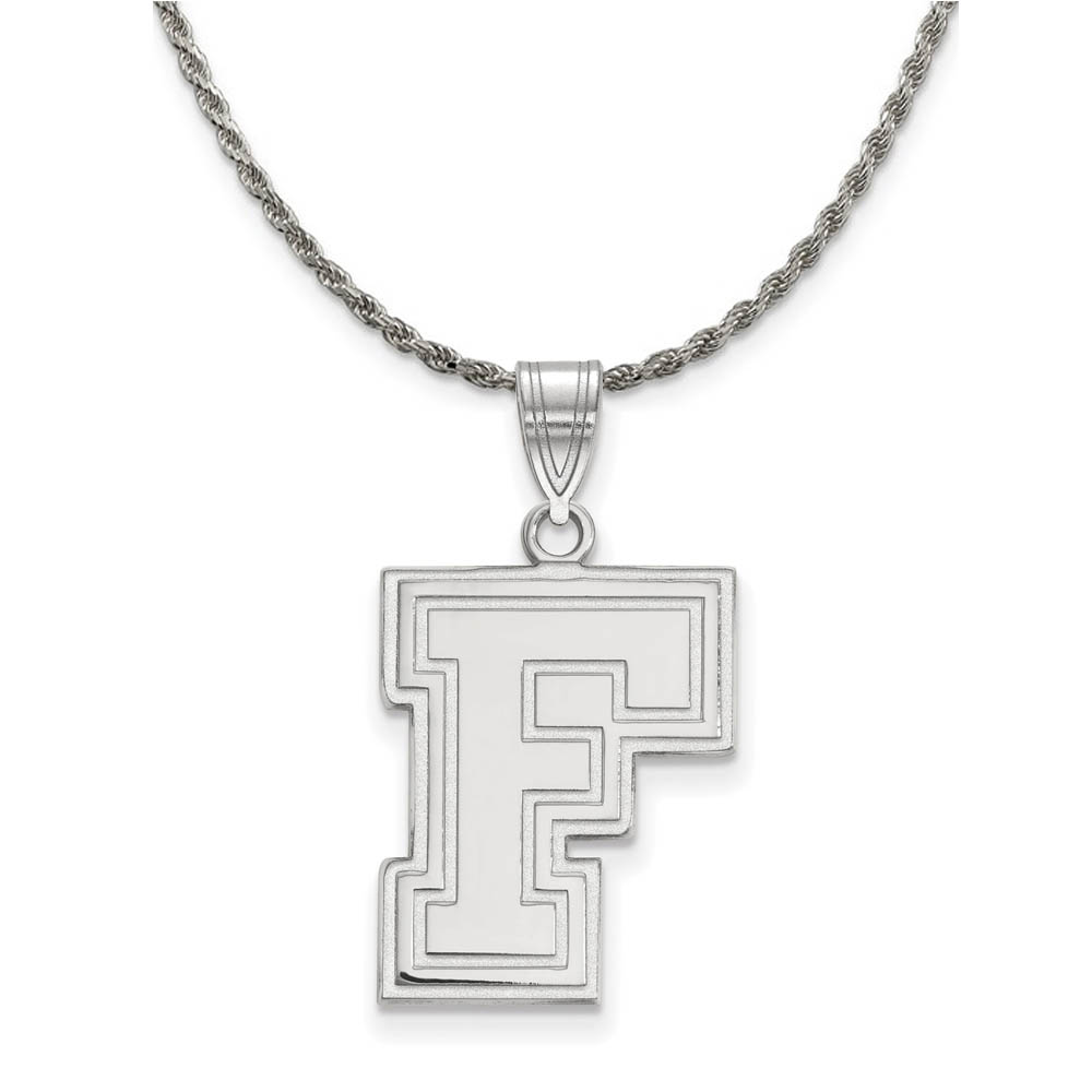 Sterling Silver Fordham U Pendant Necklace