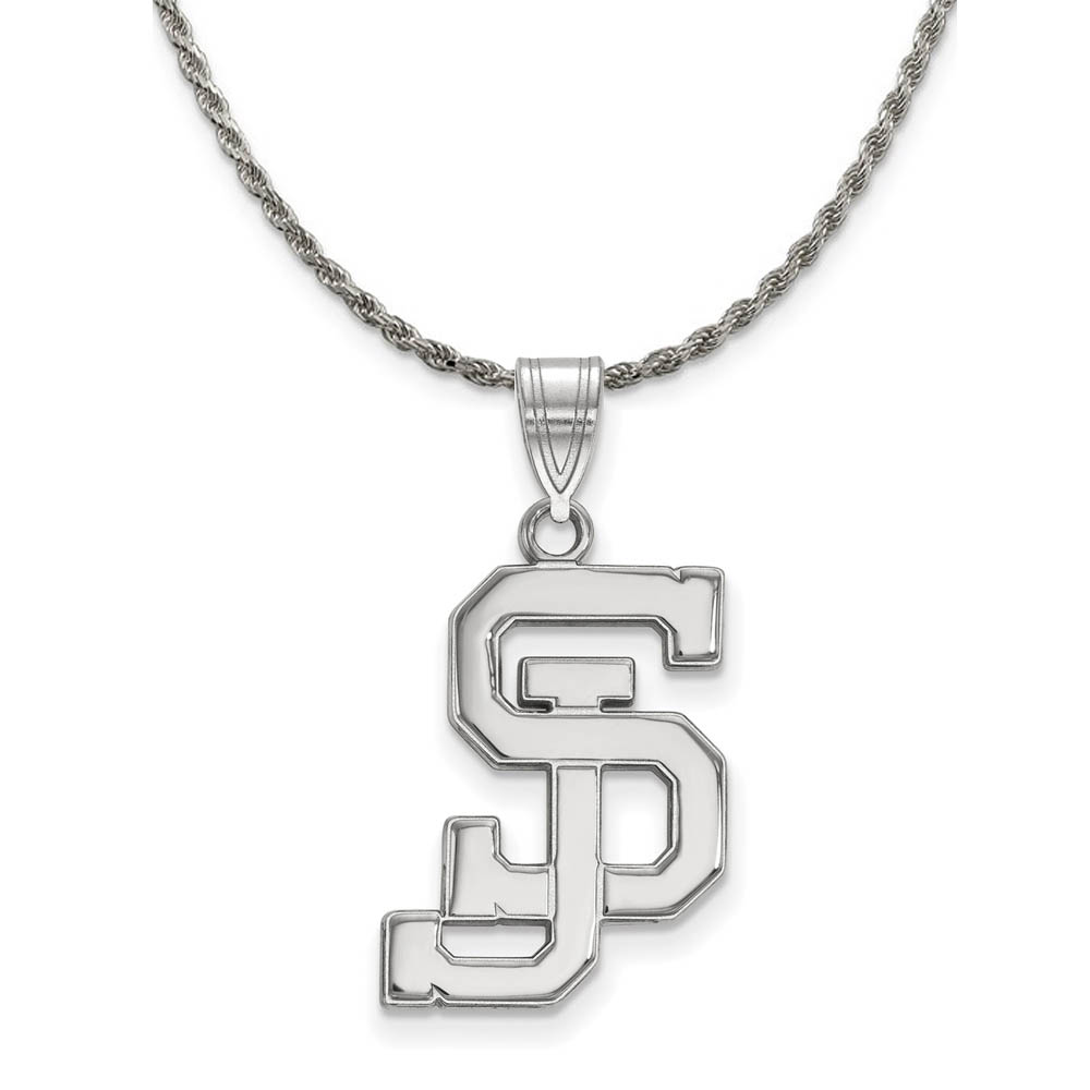 Sterling Silver San Jose State Pendant Necklace