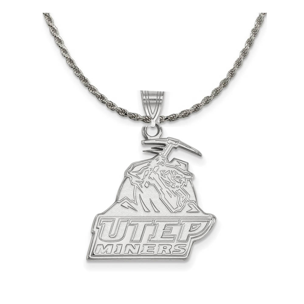 Sterling Silver U. of Texas at El Paso Pendant Necklace
