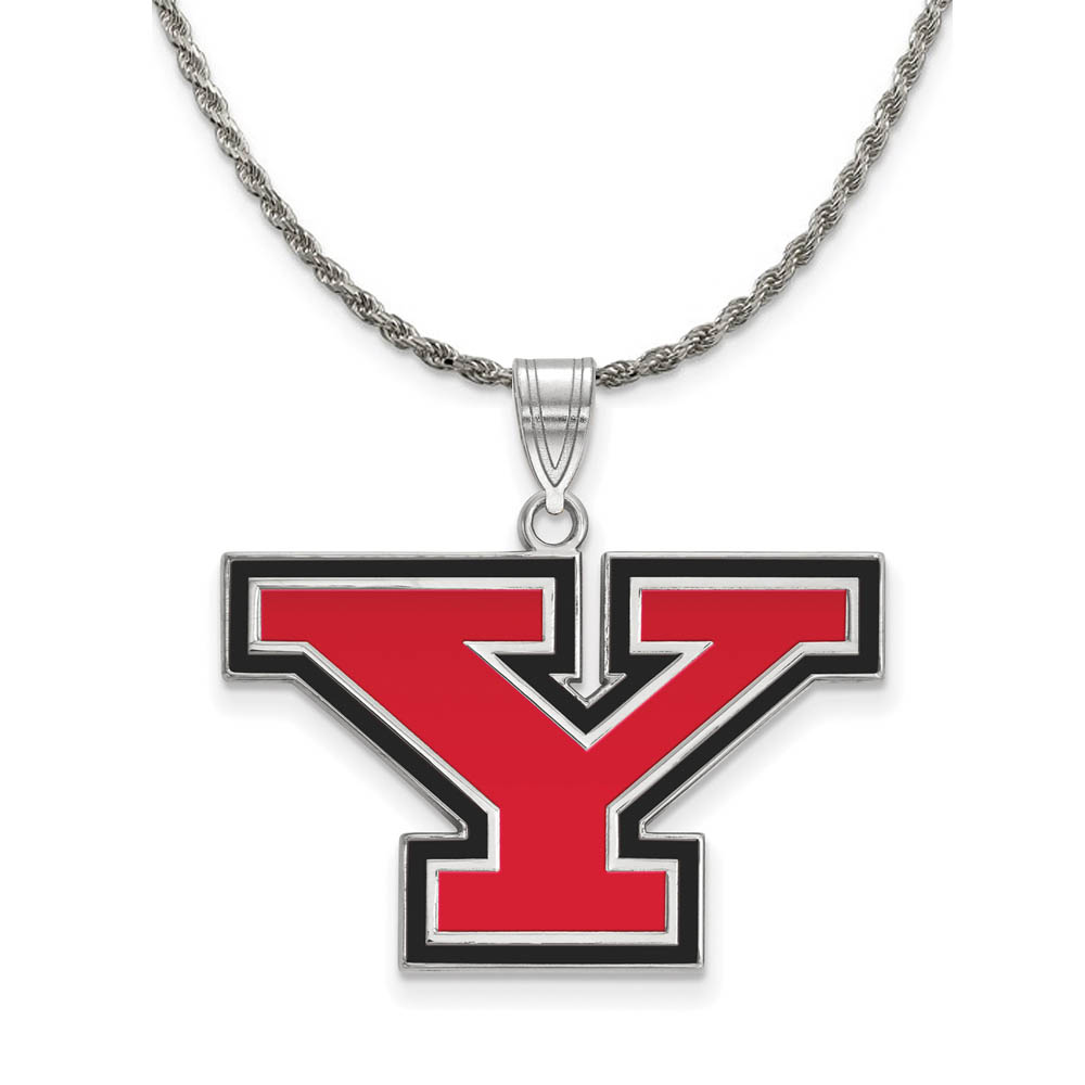Sterling Silver Youngstown State Enamel 'Y' Necklace