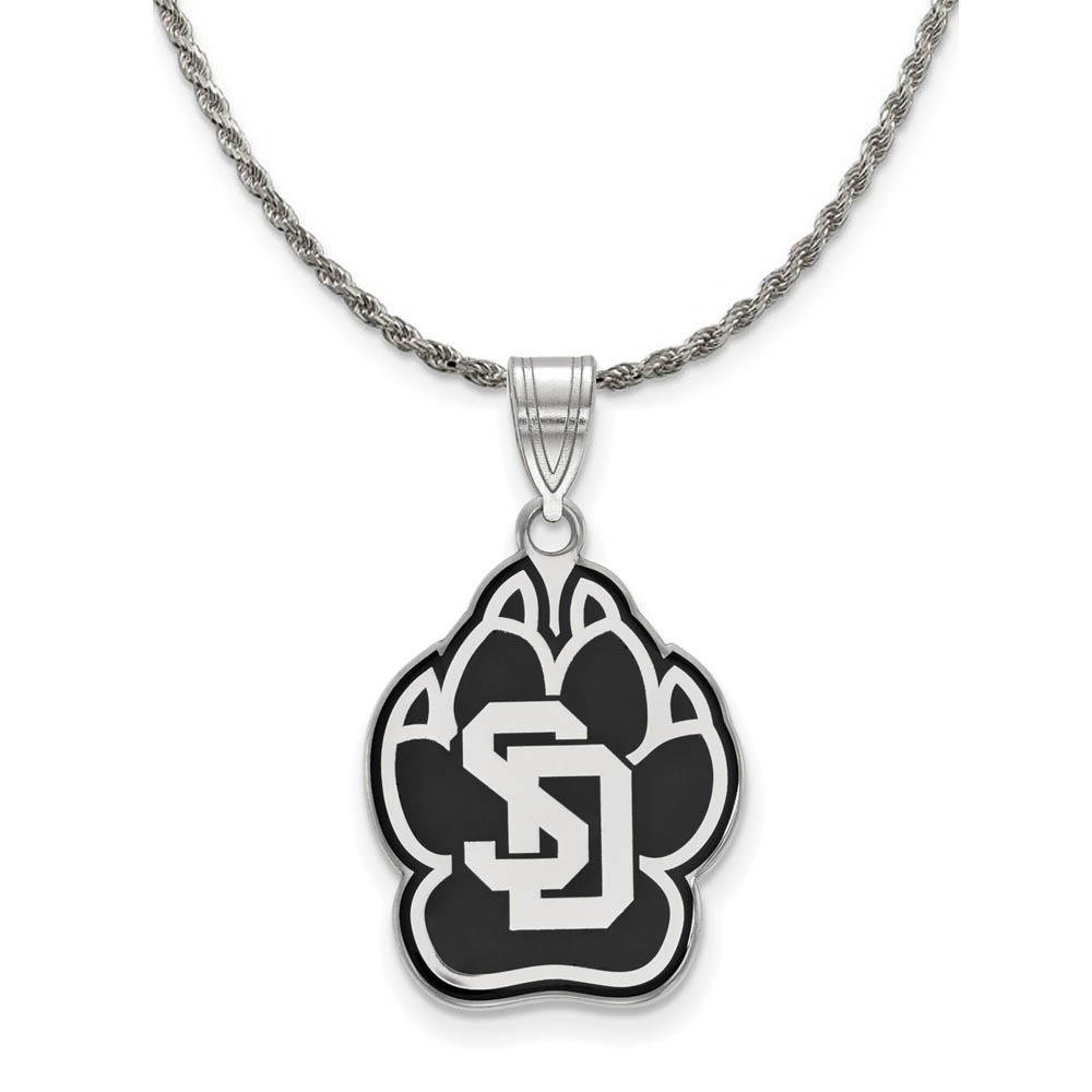 Sterling Silver South Dakota Enamel Pendant Necklace