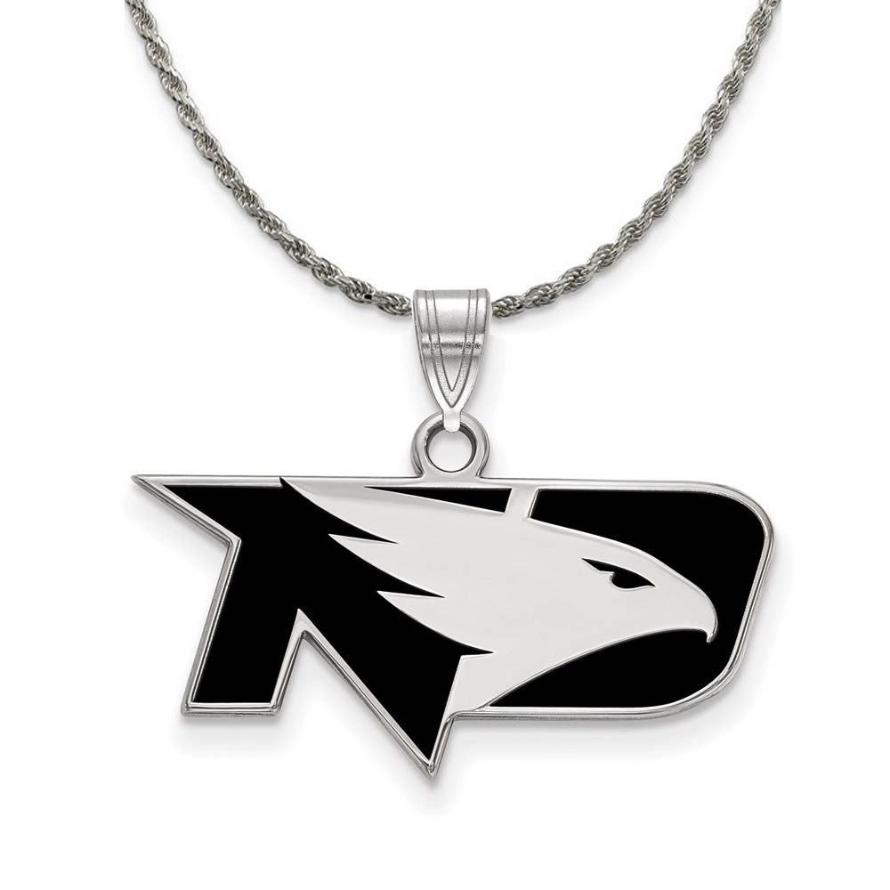 Sterling Silver North Dakota Enamel Pendant Necklace