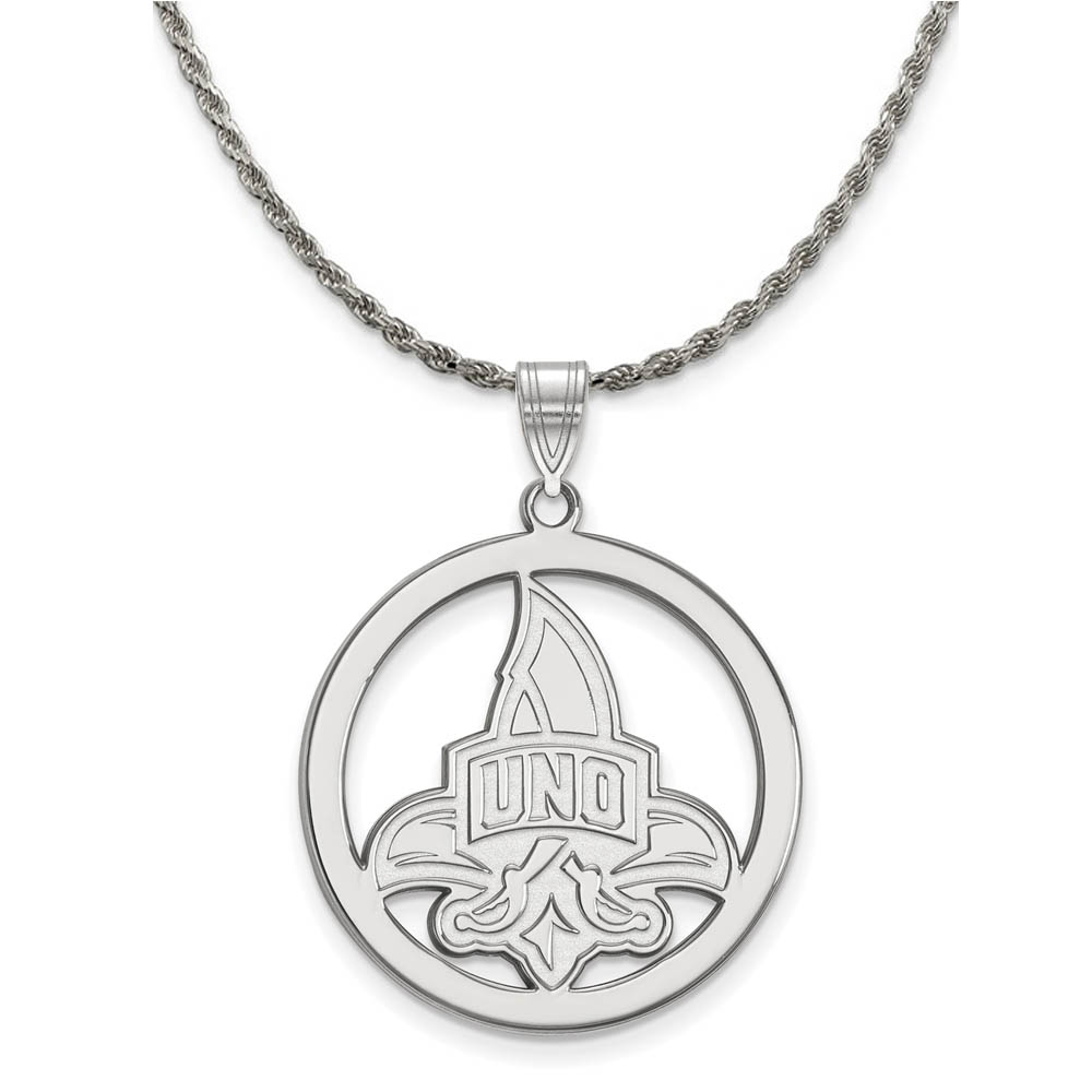 Sterling Silver U. of New Orleans Circle Necklace