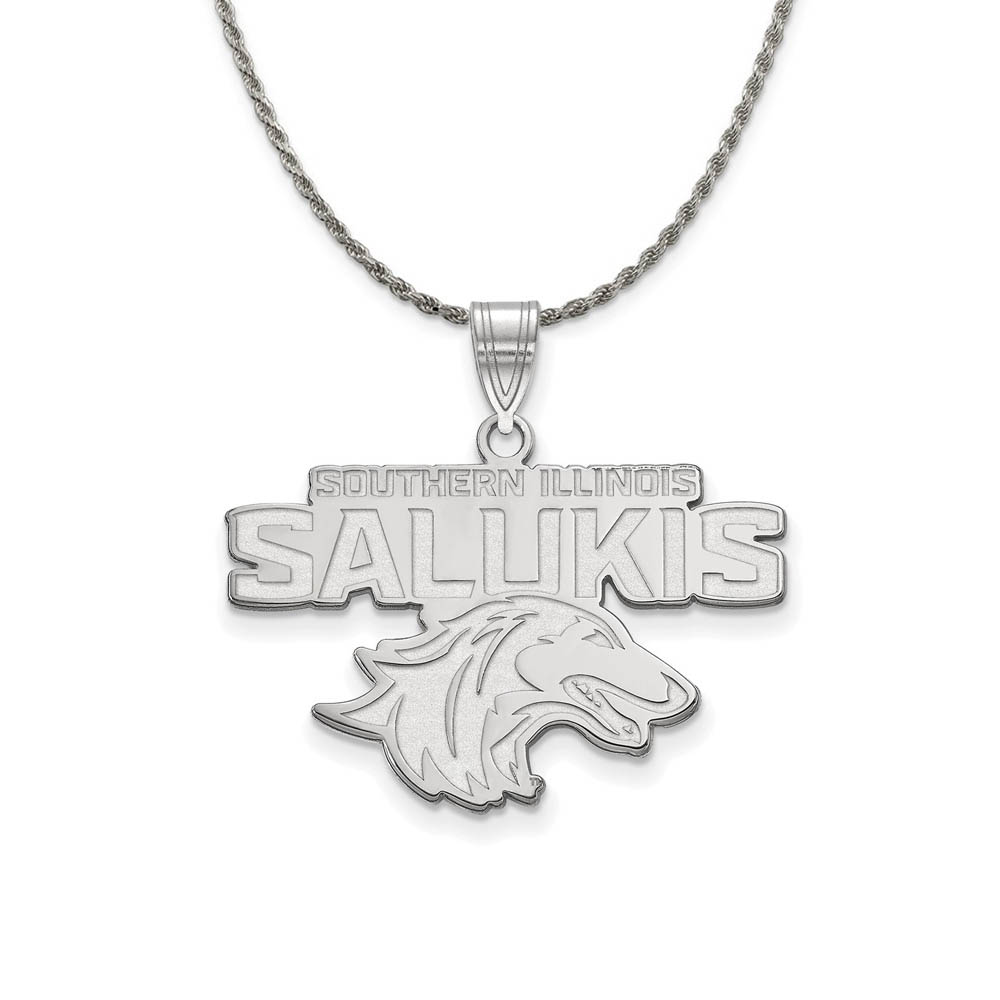 Sterling Silver Southern Illinois U. Lg Logo Pendant Necklace