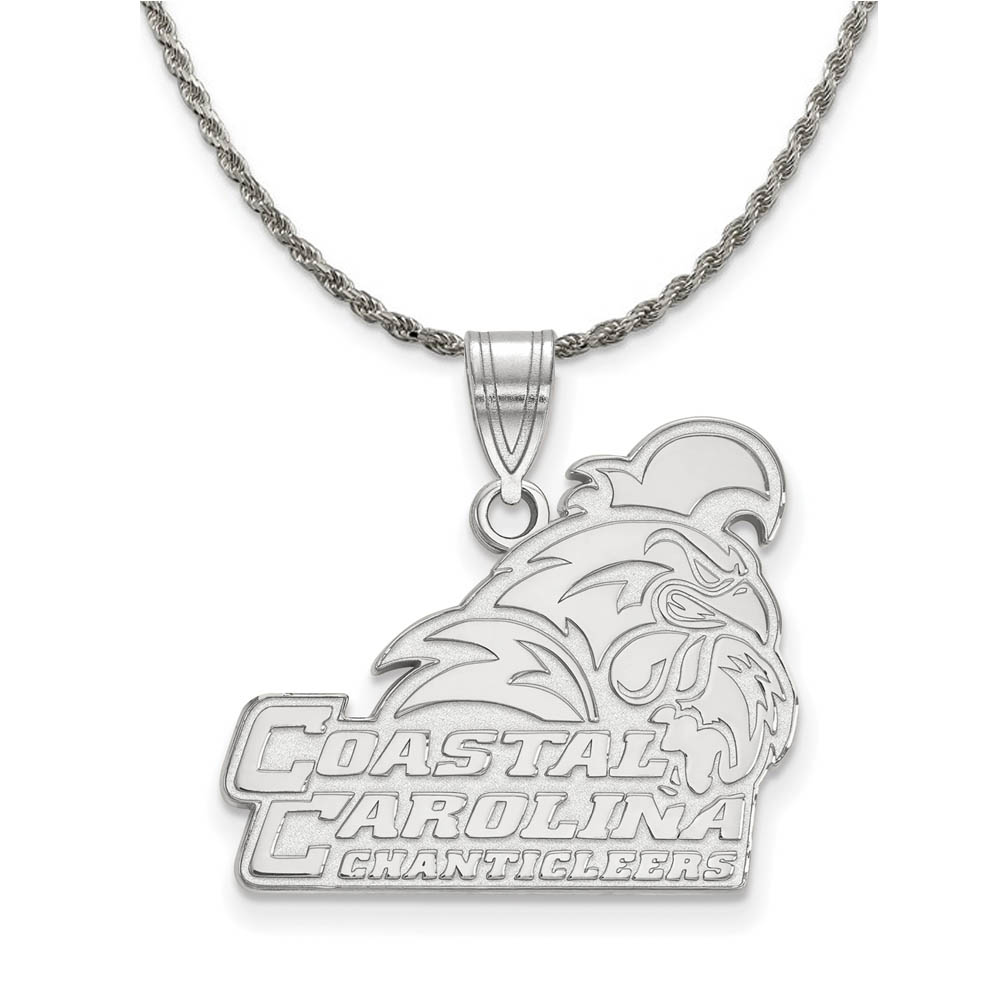 Sterling Silver Coastal Carolina U Pendant Necklace