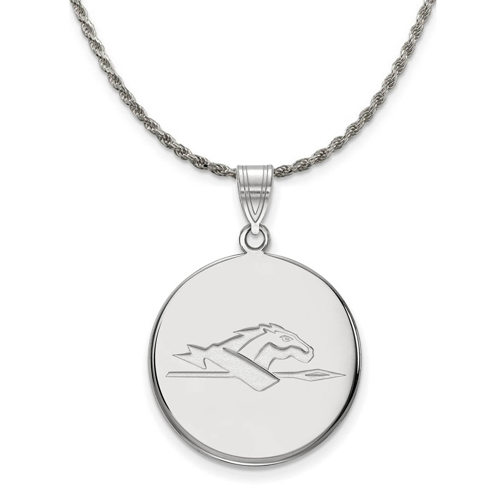Sterling Silver Longwood U Disc Pendant Necklace