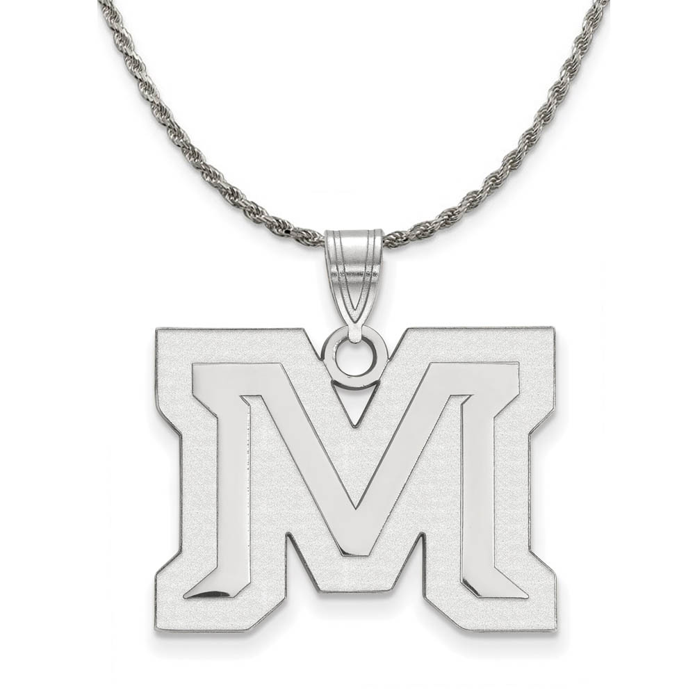 Sterling Silver Montana State Pendant Necklace