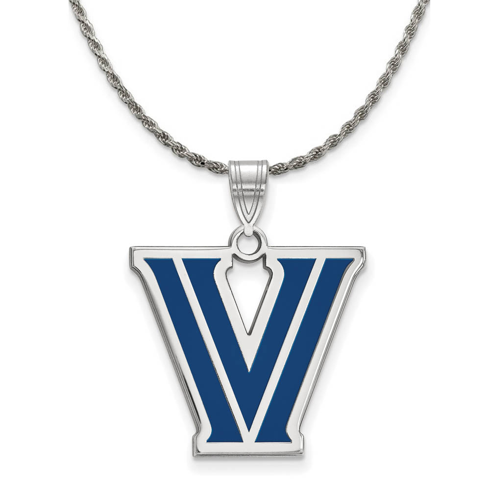 Sterling Silver Villanova U. Enamel Pendant Necklace