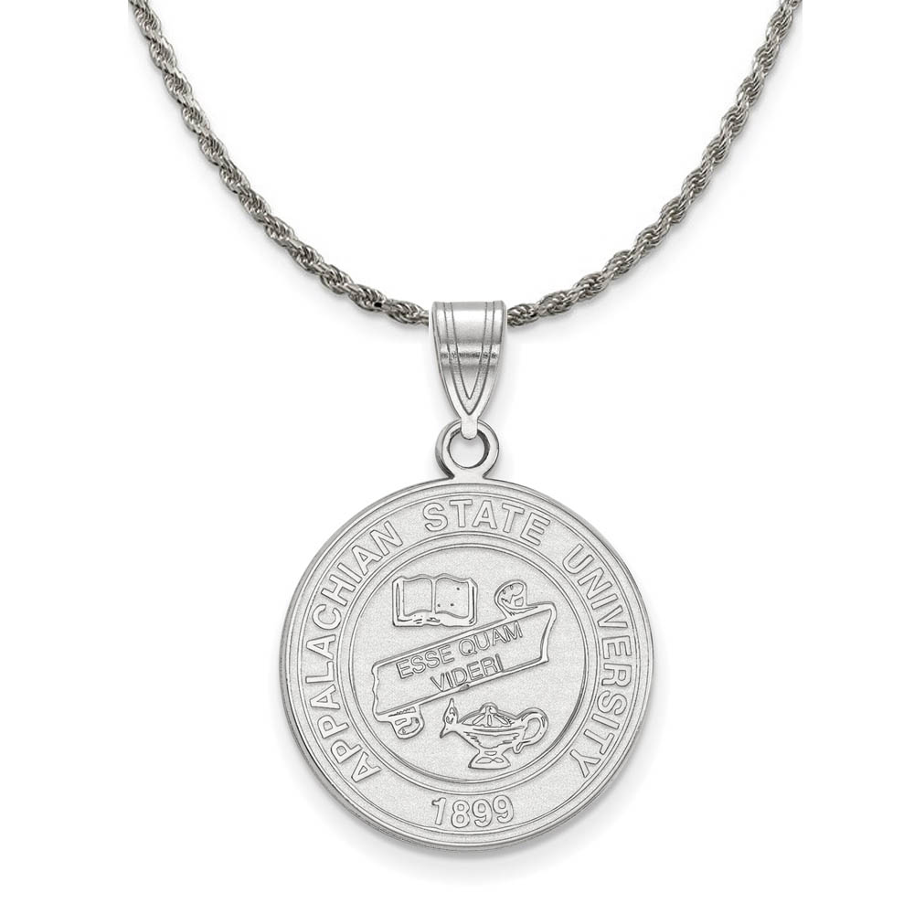 Sterling Silver Appalachian State Crest Pendant Necklace