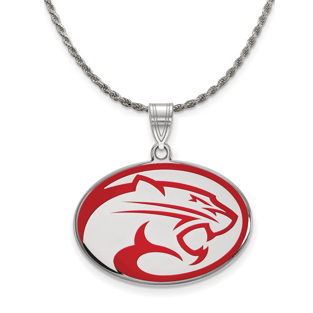 Sterling Silver U. of Houston Enamel Pendant Necklace