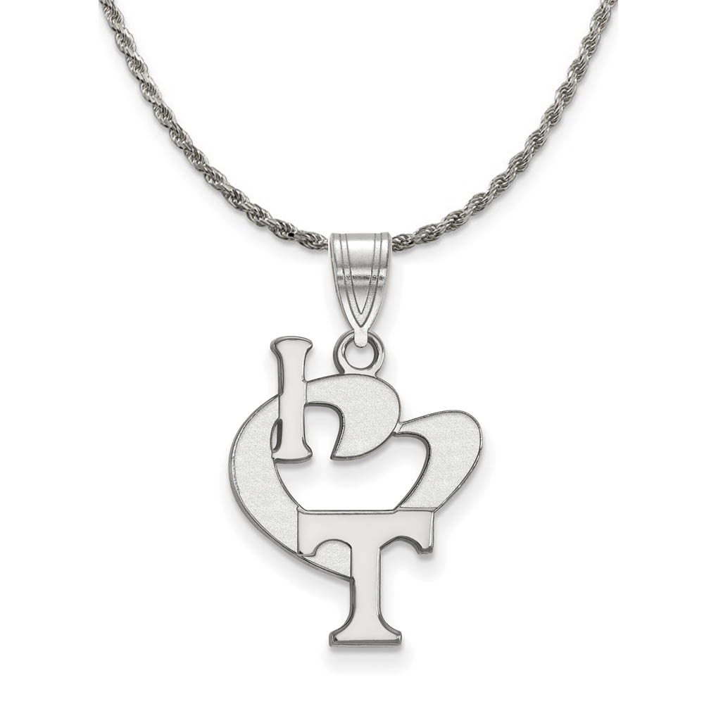 Sterling Silver U. of Tennessee I Love Logo Necklace