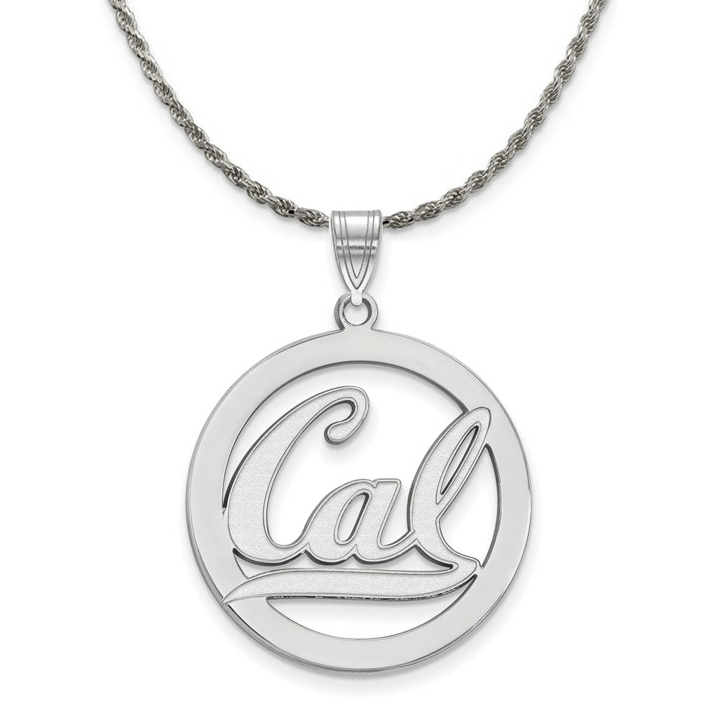 Sterling Silver California Berkeley 'Cal' Circle Necklace