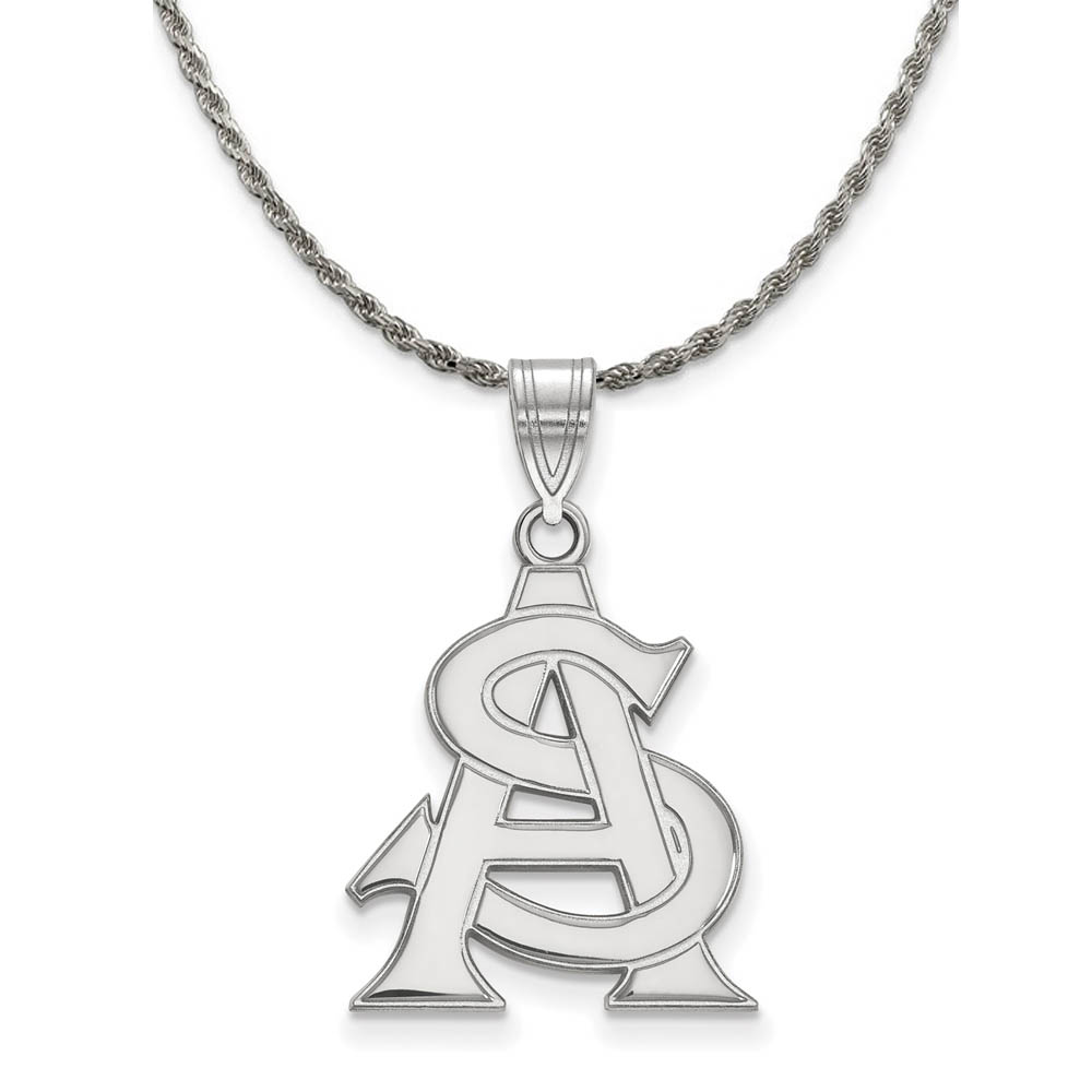 Sterling Silver Arizona State 'AS' Necklace