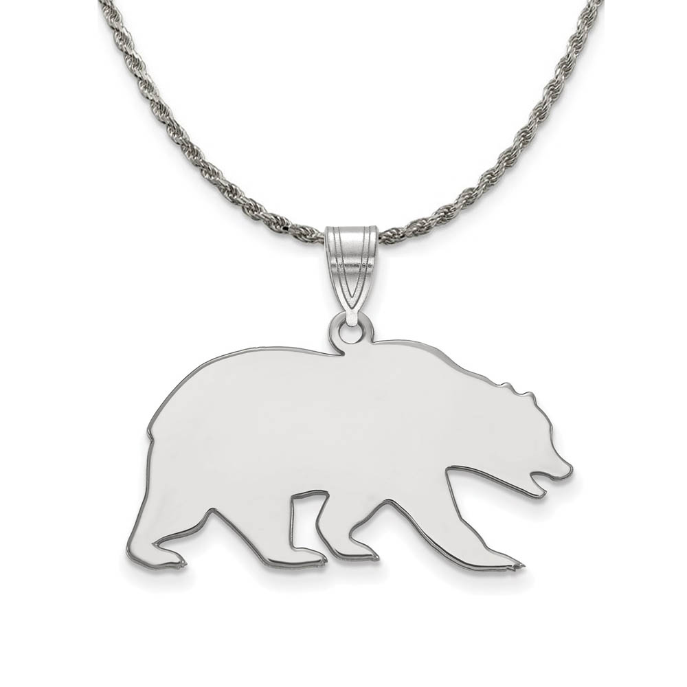 Sterling Silver California Berkeley Bear Necklace