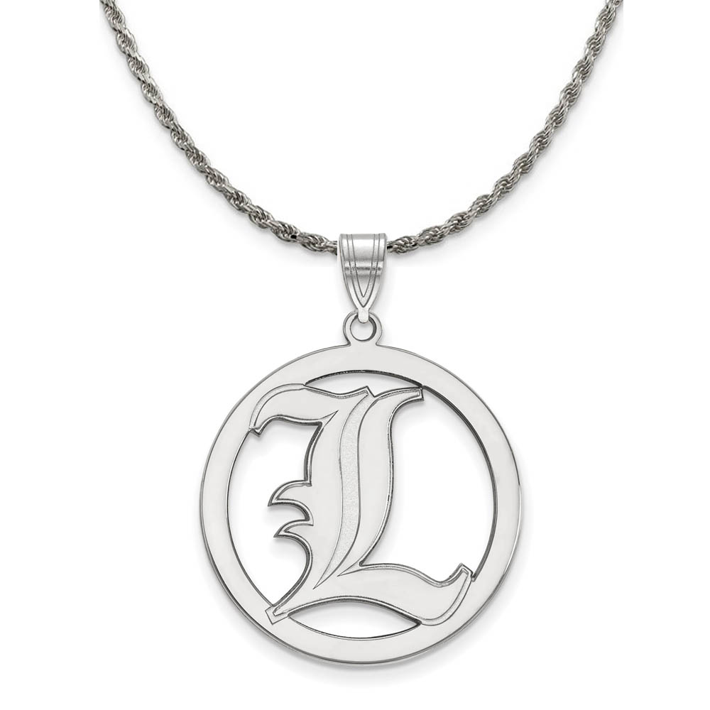 Sterling Silver U. of Louisville Circle Pendant Necklace