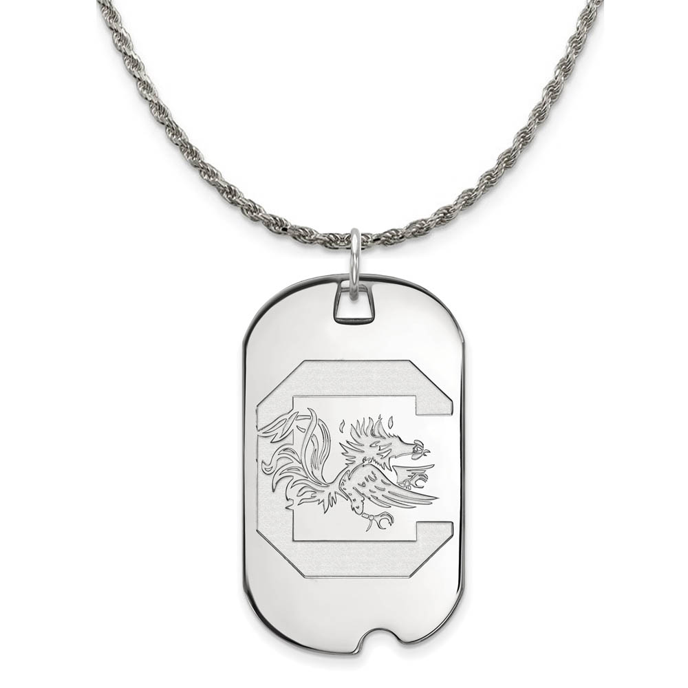 Sterling Silver South Carolina Dog Tag Necklace