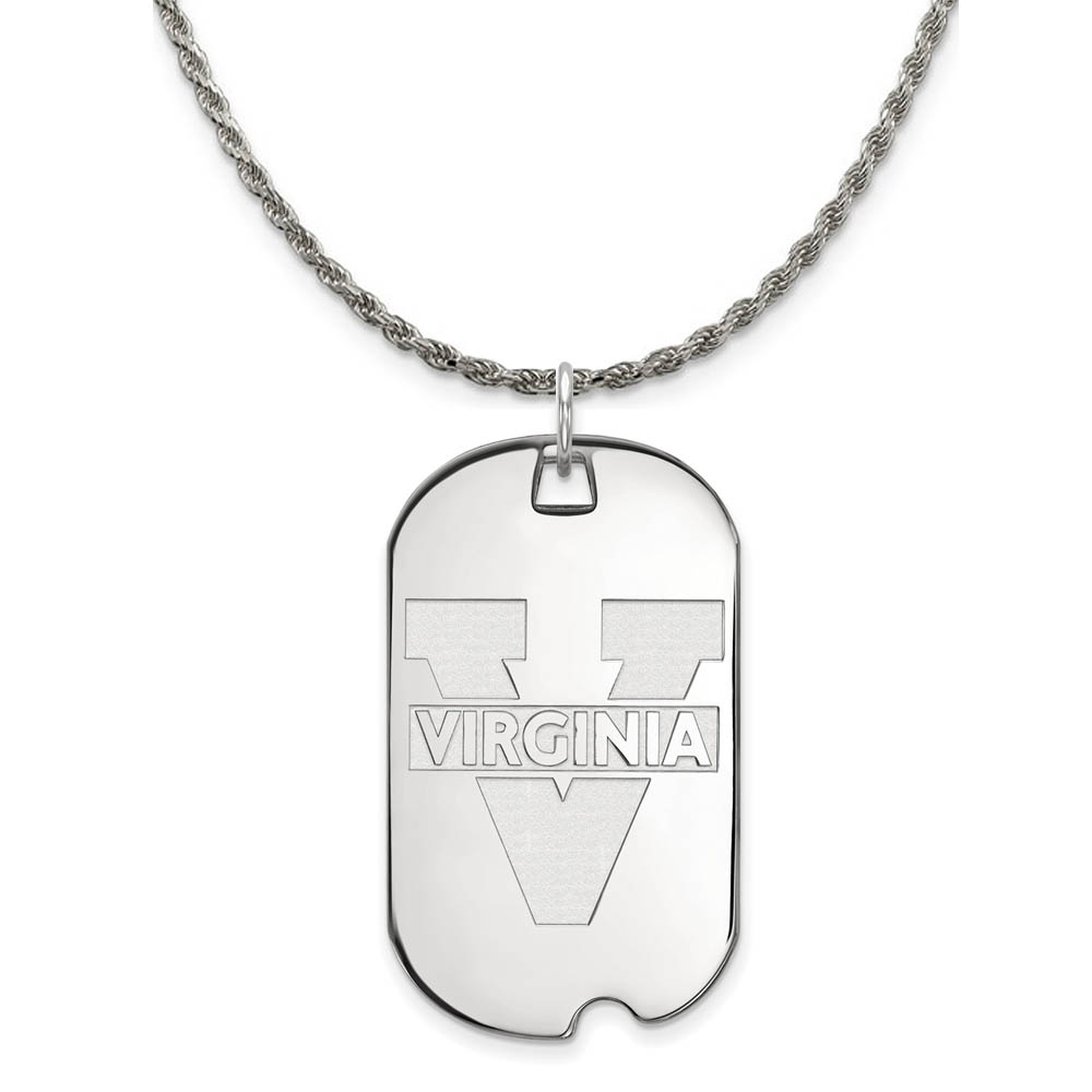 Sterling Silver U. of Virginia Dog Tag Necklace