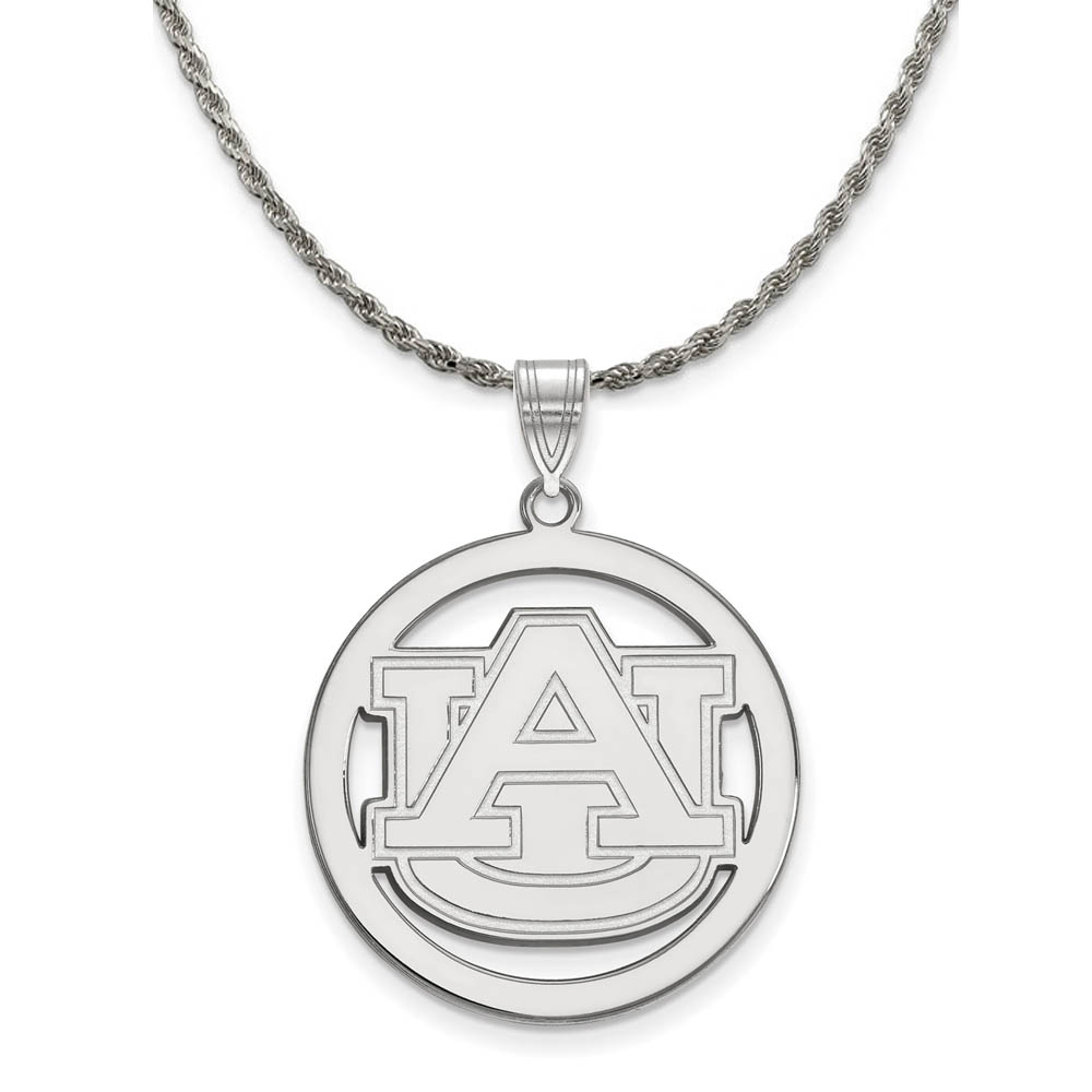 Sterling Silver Auburn U Circle Pendant Necklace