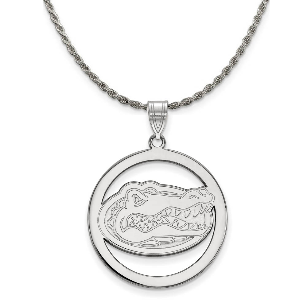 Sterling Silver U. of Florida Circle Pendant Necklace
