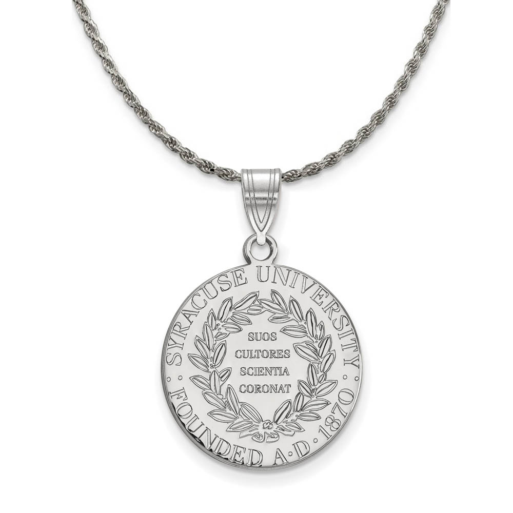 Sterling Silver Syracuse U. Crest Pendant Necklace