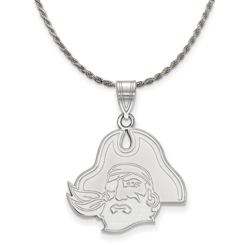 Sterling Silver East Carolina U Pendant Necklace