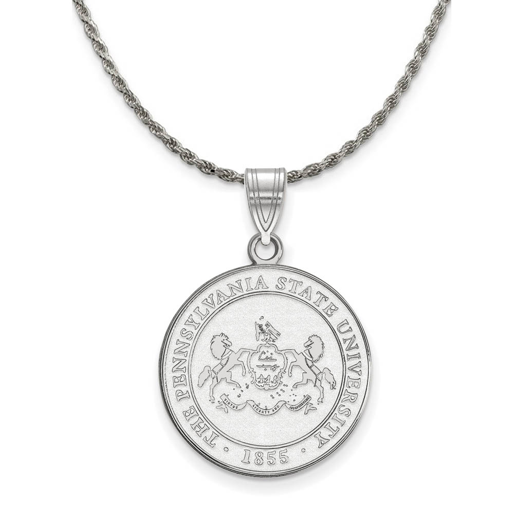 Sterling Silver Penn State Crest Pendant Necklace