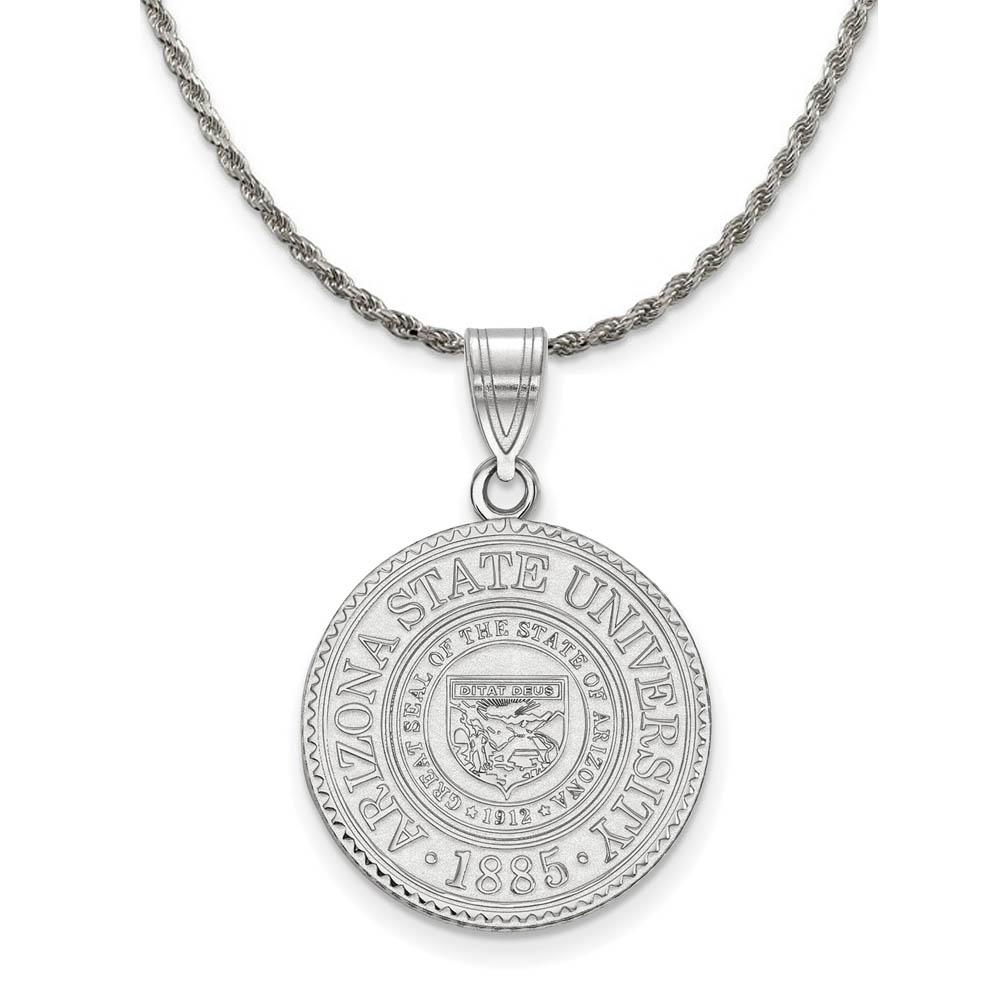 Sterling Silver Arizona State Crest Pendant Necklace
