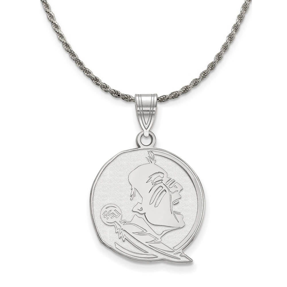 Sterling Silver Florida State Seminoles Logo Necklace