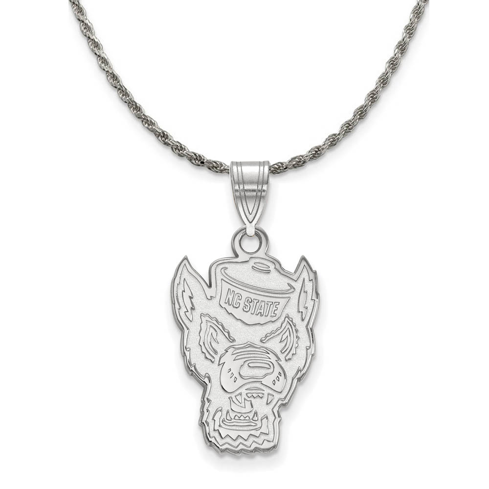 Sterling Silver North Carolina Wolfpack Logo Necklace