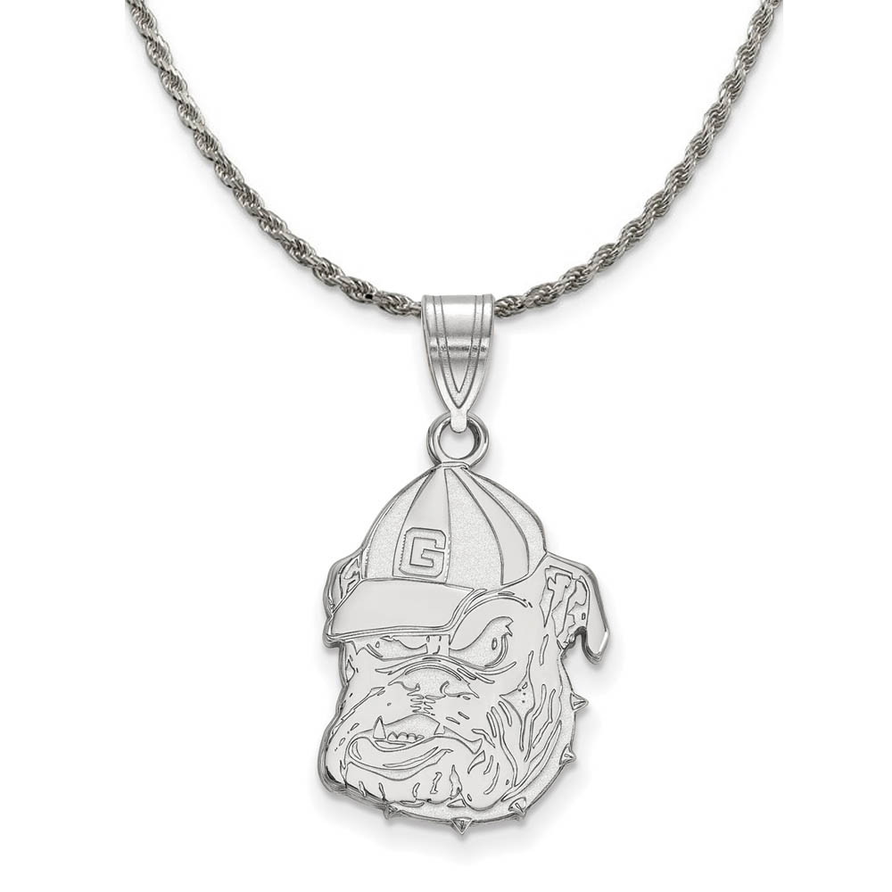 Sterling Silver U. of Georgia Logo Pendant Necklace