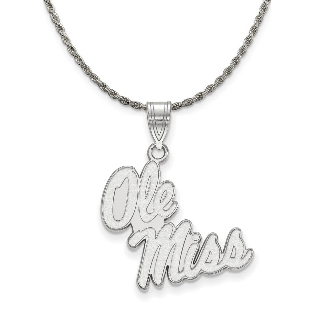 Sterling Silver U. of Mississippi Logo Necklace