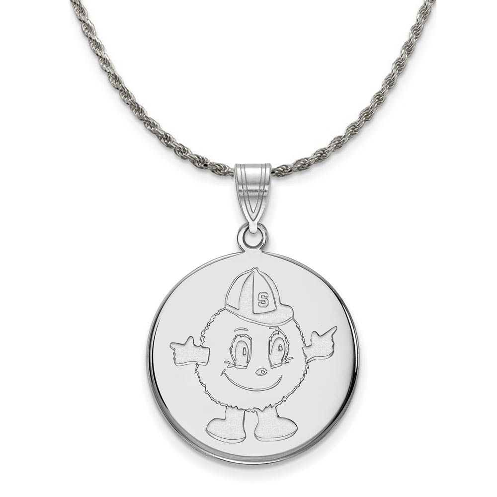 Sterling Silver Syracuse U. Disc Pendant Necklace