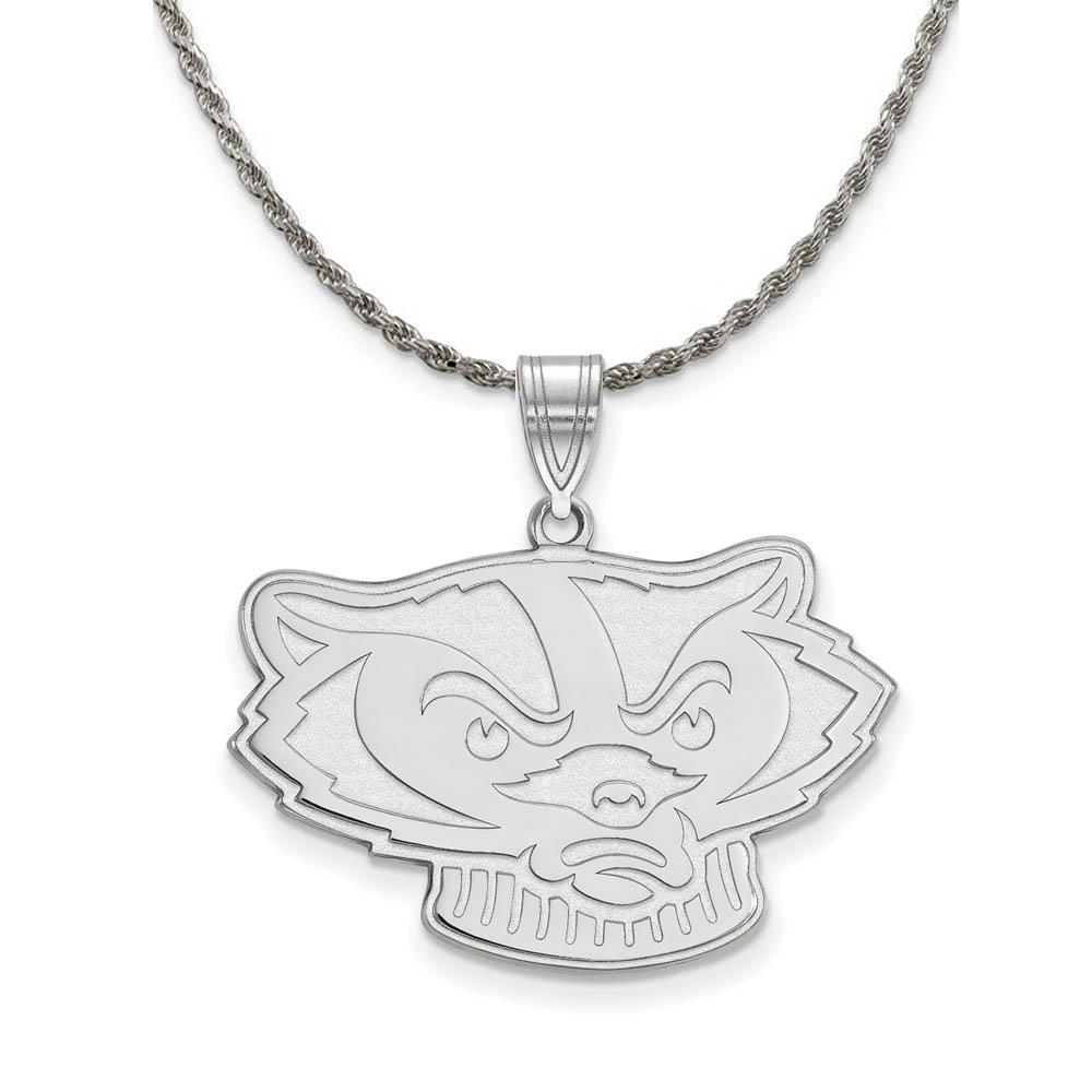 Sterling Silver U. of Wisconsin Badgers Necklace