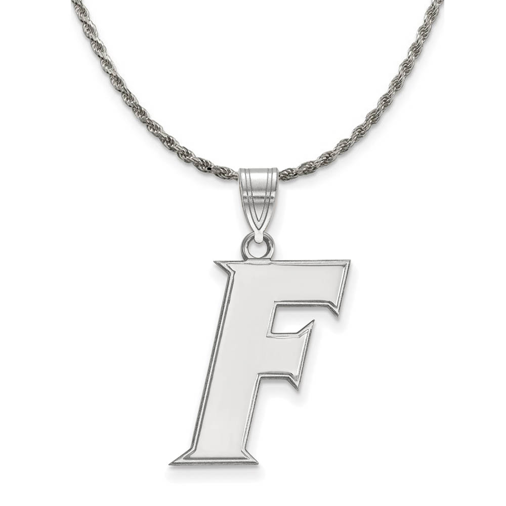 Sterling Silver U. of Florida Initial F Necklace