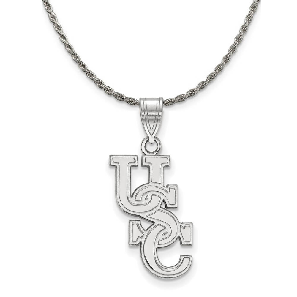 Sterling Silver South Carolina 'USC' Pendant Necklace