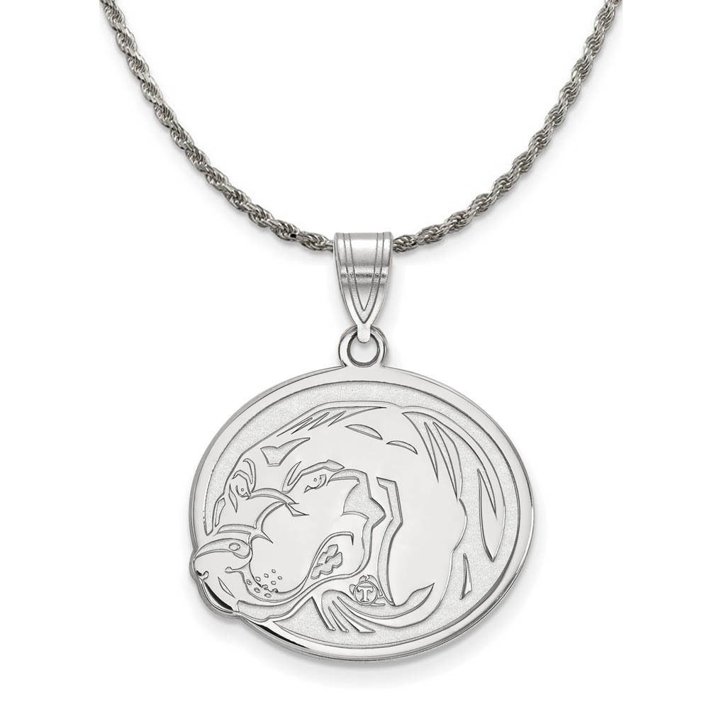 Sterling Silver U. of Tennessee Oval Disc Necklace