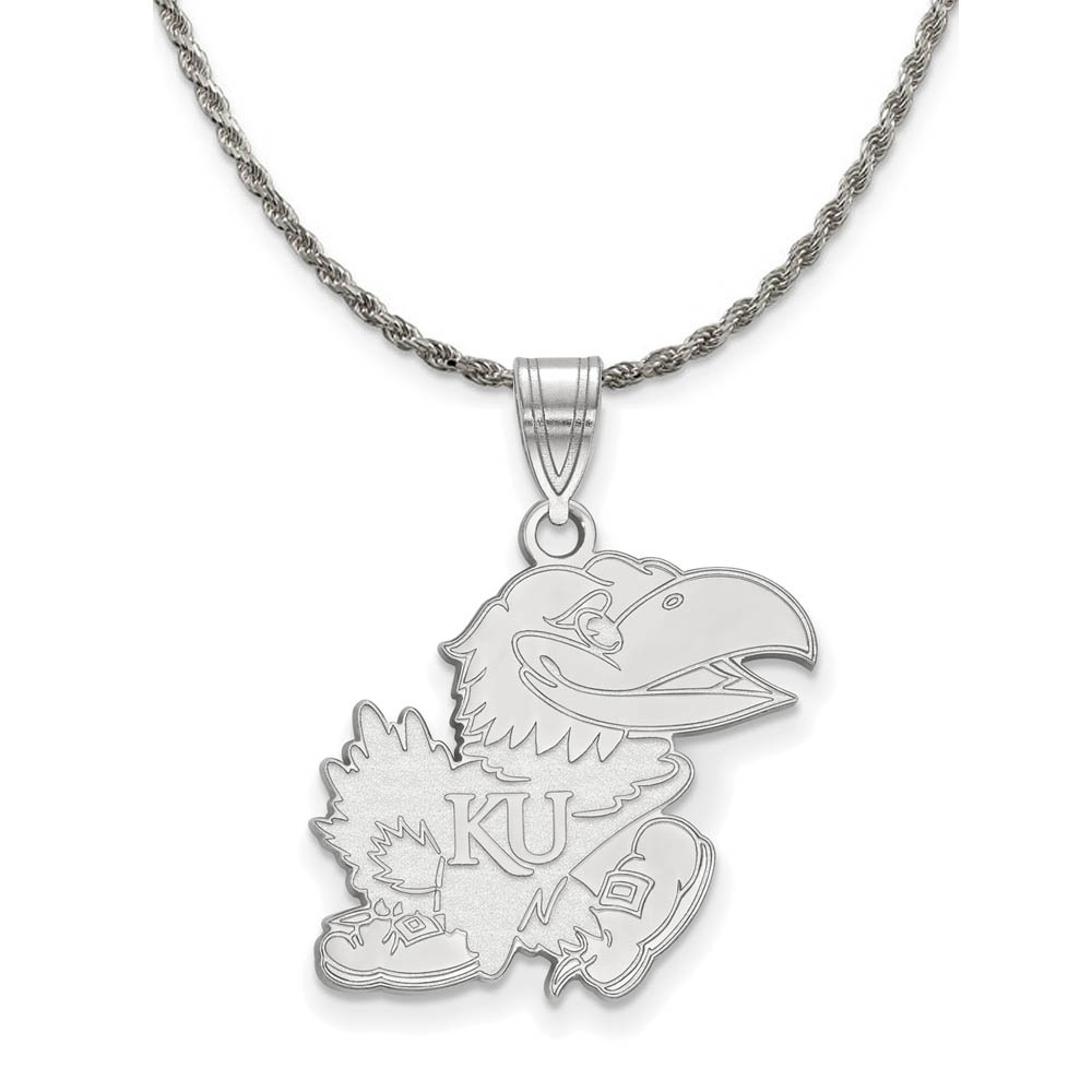 Sterling Silver U. of Kansas Pendant Necklace