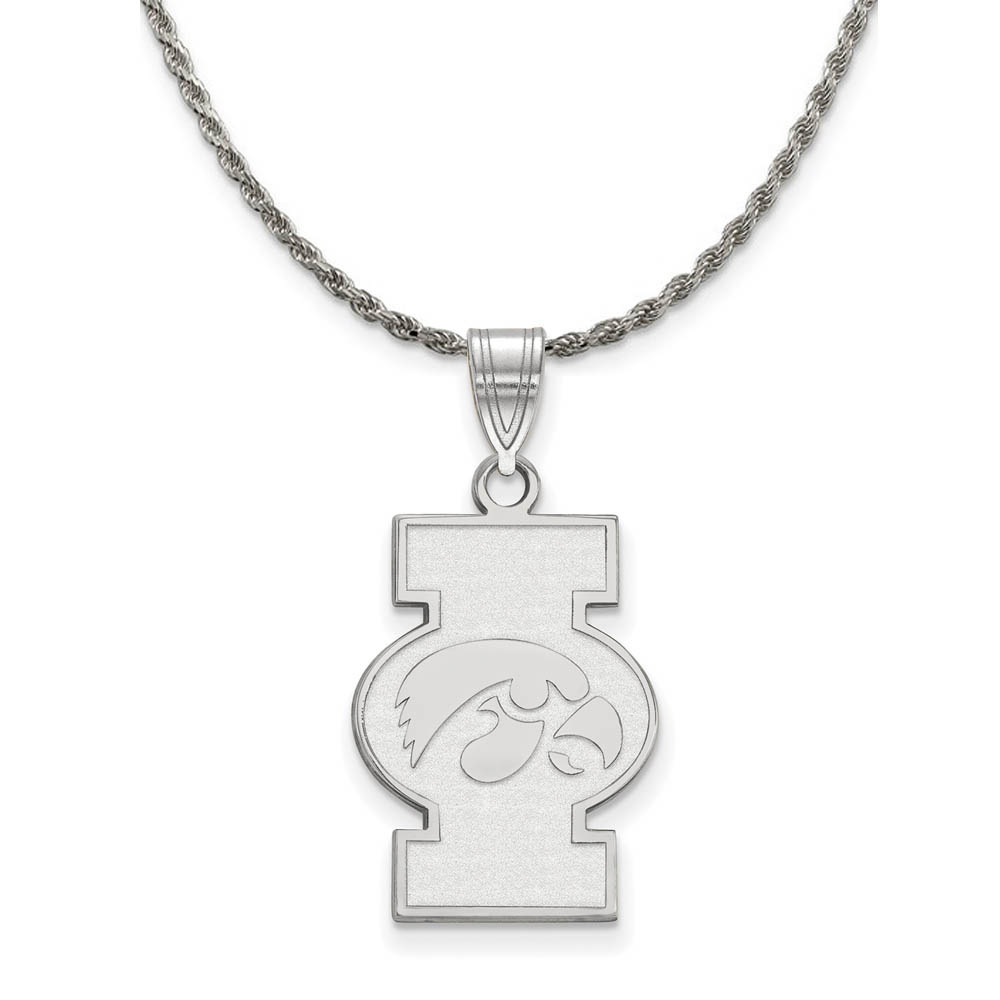 Sterling Silver U. of Iowa Hawkeyes Logo Necklace