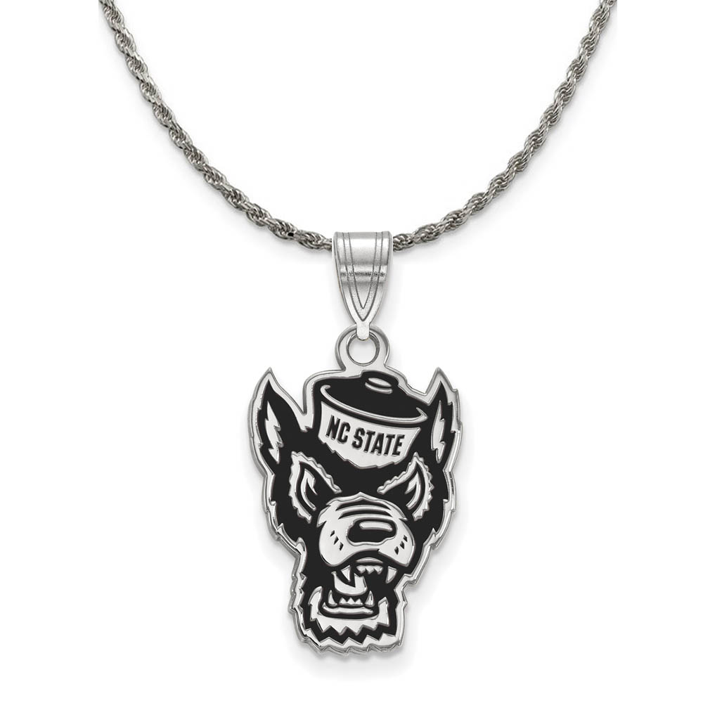 Sterling Silver North Carolina Enamel Pendant Necklace