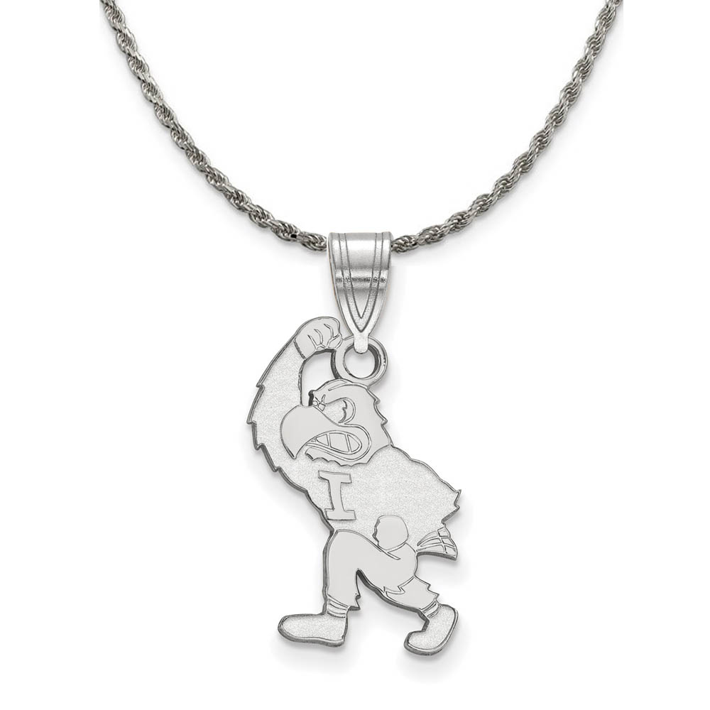 Sterling Silver U. of Iowa Pendant Necklace