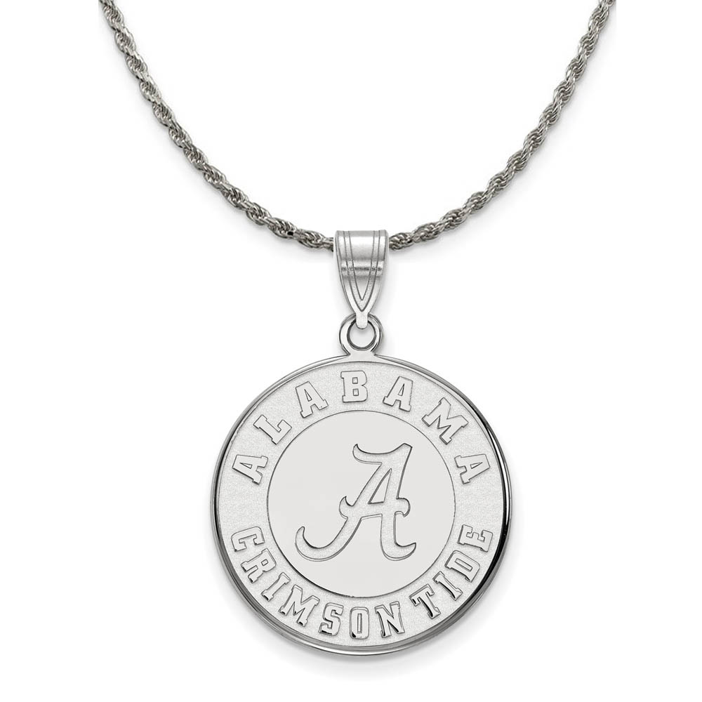 Sterling Silver U. of Alabama Disc Pendant Necklace