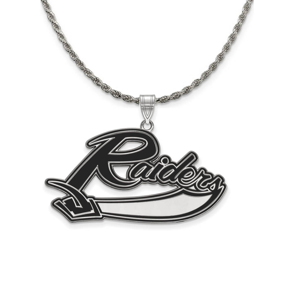 Sterling Silver Mt Union College Enamel Pendant Necklace