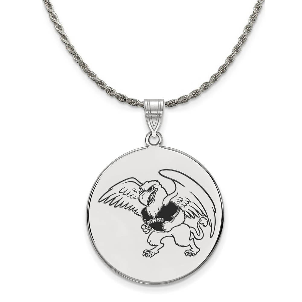Sterling Silver Missouri Western State Enamel Necklace