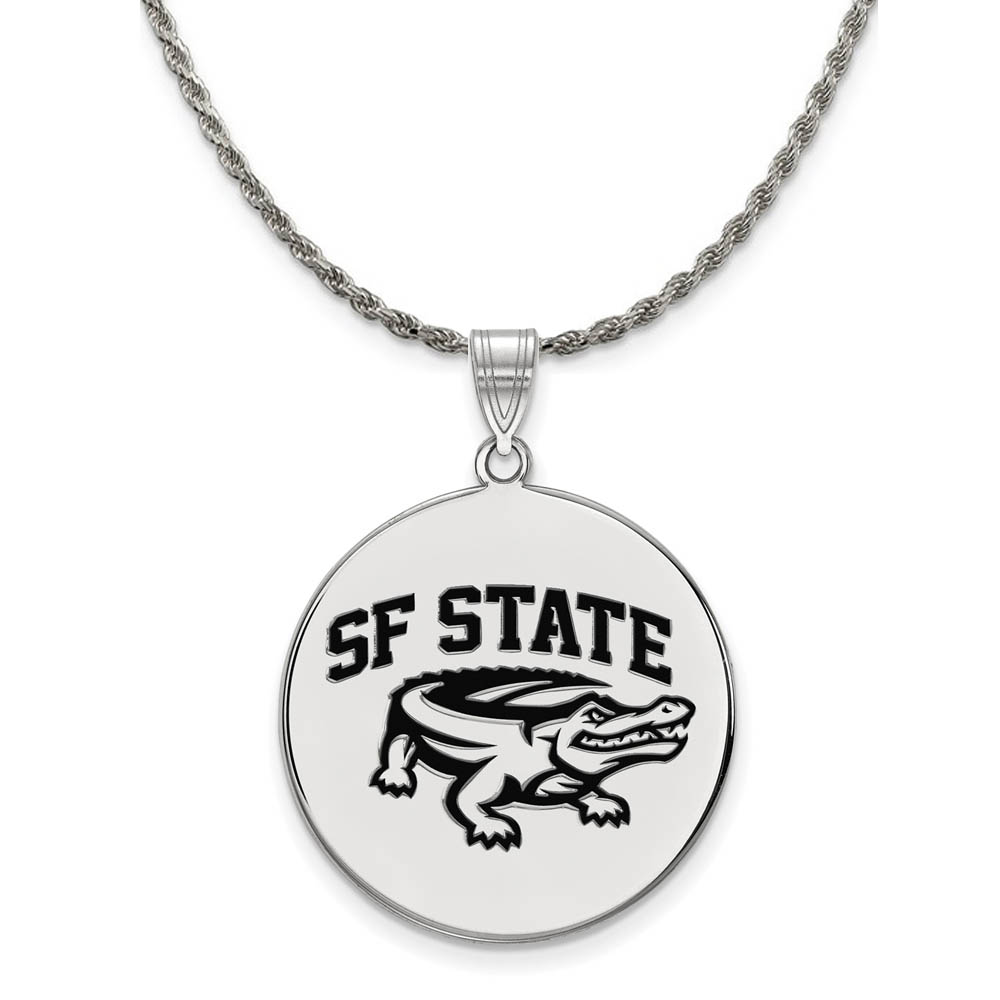 Sterling Silver San Francisco State Enamel Necklace