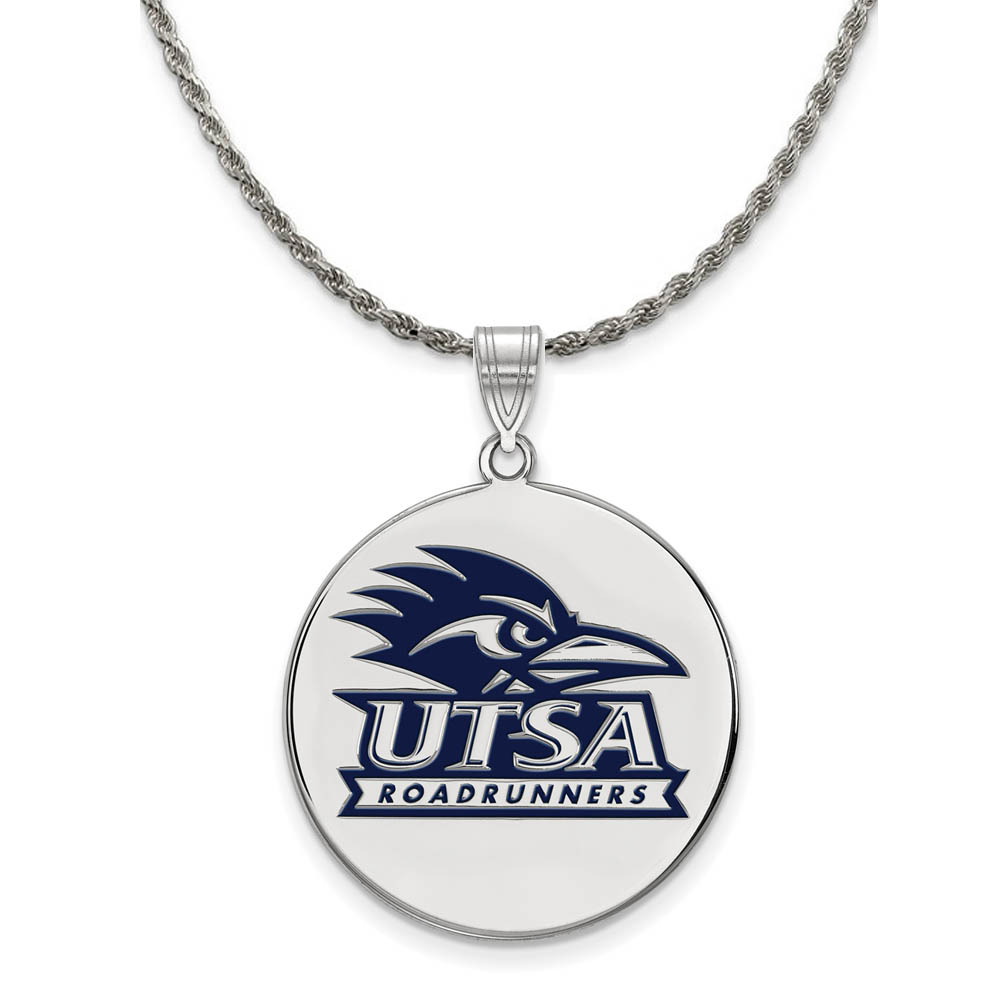 Sterling Silver U. of Texas at San Antonio Enamel Necklace